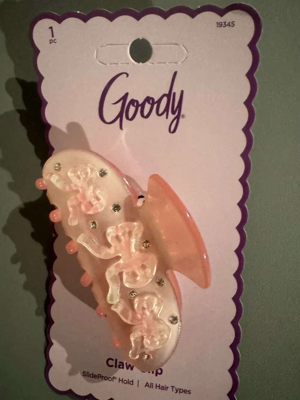 Pink Floral Claw Clip for Kids